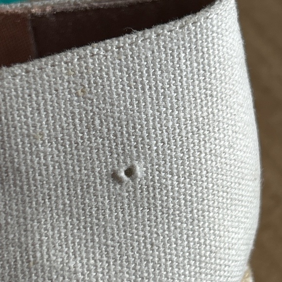 J.Crew Shoes Cream Canvas Lace-up Espadrille Women’s Flat 9 - Picture 7 of 8